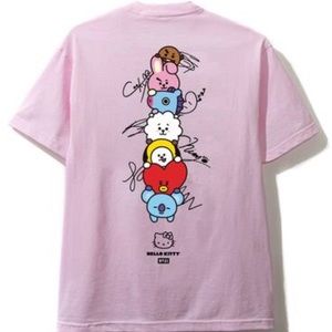 BT21  x Hello Kitty Stacked Pink Tee